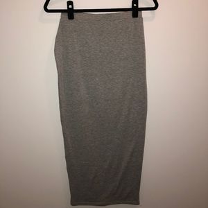 Gray Pencil Skirt